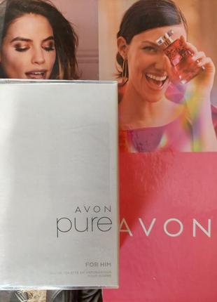 Чоловіча туалетна вода для нього pure avon пюр пур ейвон т