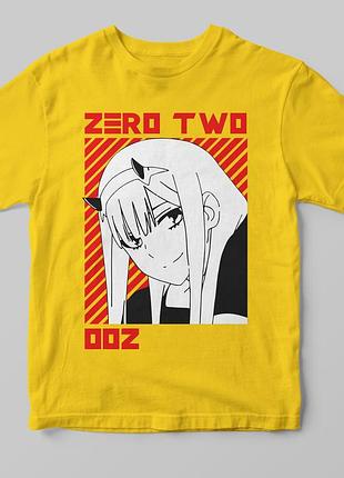 Футболка «002 zero two» а3, жовтий