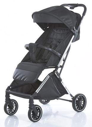 Коляска прогулочная детская арт. me 1129 link black striped с чехлом и дождевиком