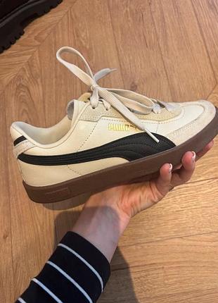 Кеди puma бежеві з чорним