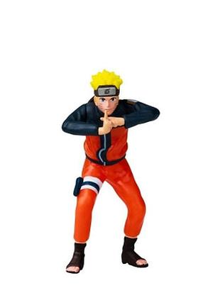 Фигурка наруто, наруто узумаки(naruto uzumaki) в класическом оранжевом костюме, боевая стойка 7,5см (nsh2012)