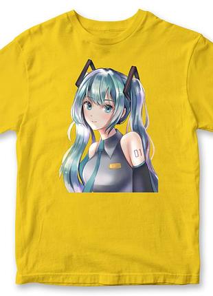 Футболка унісекс "hatsune miku" міку хацуне 3 жовтий, xs