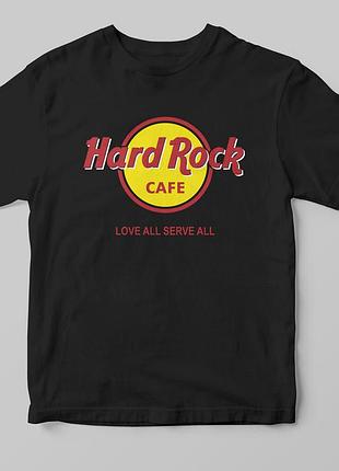 Футболка з принтом "hard rock cafe" чорний