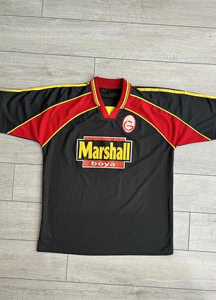 Футбольная футболка поло джерси майка ретро винтаж galatasaray 1999 turkey marshall boya football shirt soccer jersey size l л размер