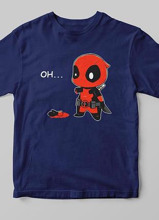 Футболка ooops deadpool а3, темно-синий