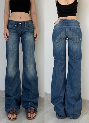 Новые с биркой джинсы 38 т низкая талия посадка синие широкие клеш flared bootcut free soul y 2k vintage винтаж ретро