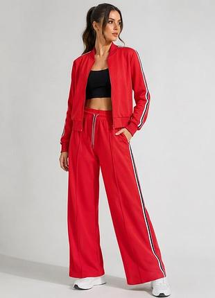 Трендовые спортивные  брюки палаццо с лампасами mark & spencer ,