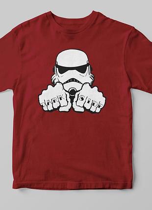 Футболка "dark side trooper" бордовий