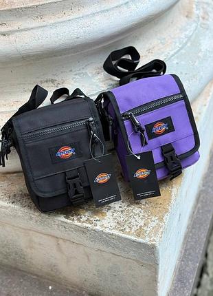 Борсетка dickies черная и фиолетовая