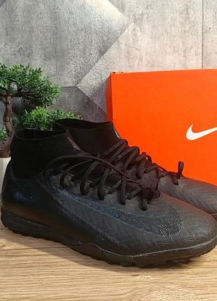 Футбольні сороконіжки nike air zoom чорні 40 розмір