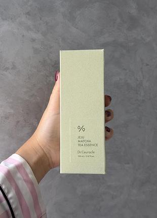 Тонік для обличчя dr. ceuracle jeju matcha tea essence зволожувальна есенція з гідролатом зеленого чаю та екстрактом матча, 150мл