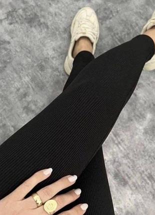 Термо лосини рубчик на хутрі 48/52, oversize s-l