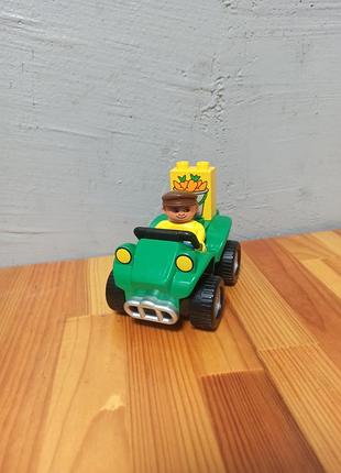 Машинка квадроцикл lego duplo (фермерский квадроцикл) зеленого цвета с фигуркой фермера