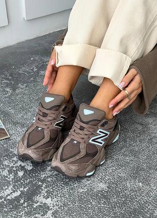 Кросівки жіночі new balance 9060 коричневі