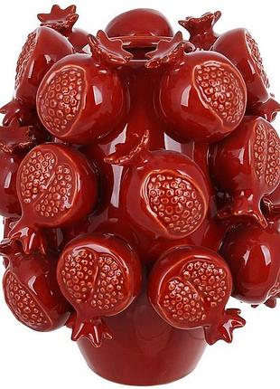 Ваза керамическая "pomegranate" ø22х26см (бордовый гранат)