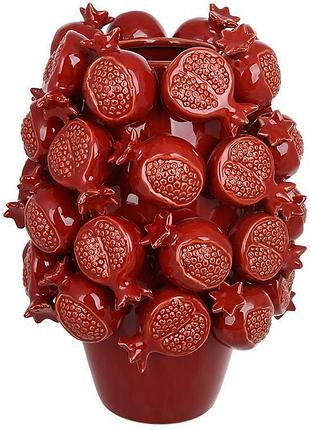 Ваза керамическая "pomegranate" ø23х34см (бордовый гранат)