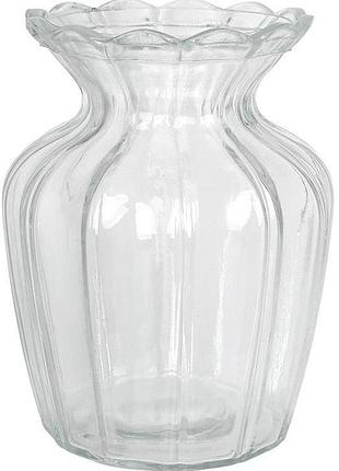 Ваза стеклянная настольная "flower glass" ø10х15см