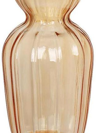 Ваза стеклянная настольная "flower glass" ø9х20см, цвет амбер