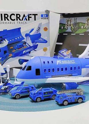 Самолет-парковка музыкальный 8826 a мелодии, наклейки