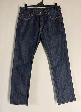 Мужские джинсы levi's 501 original fit (размер w34 l32 / l-xl / 50-52) - темно-синие / 100% хлопок / прямой крой