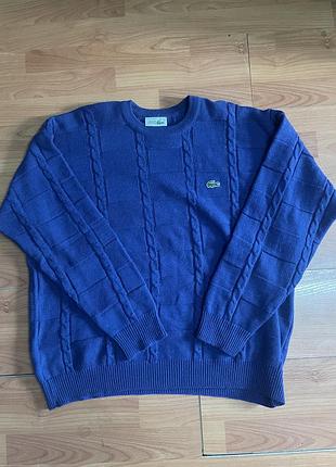 Чоловічий светр lacoste синій в'язаний