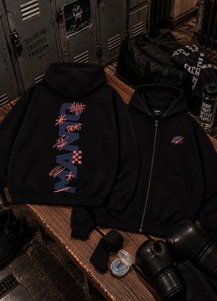 Зип худи manto zip hoodie чорні