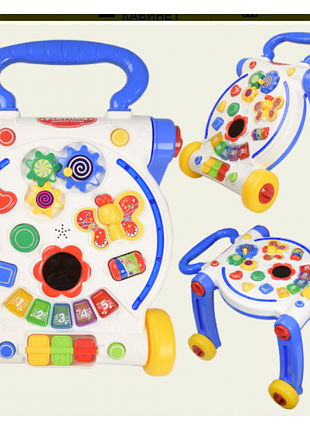 Ходунки и развивающий столик 2в1 eco toys fs34221