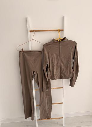 Спортивний костюм жіночий h&m soft move коричневий