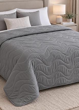 Одеяло демисезонное basic silver 200×205 см, серое