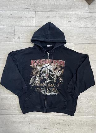 Кофта kataklysm "heaven's venom" — зип-худі, реліз мерч метал-гурту, бренд основи promodoro, розмір l.