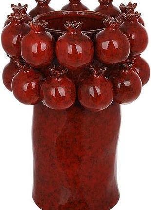 Ваза фарфоровая "pomegranate" ø18х24см, бордовые гранаты