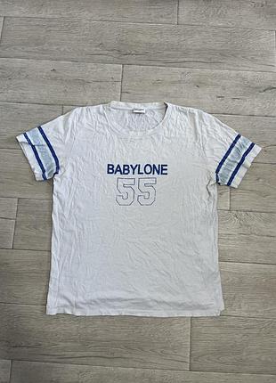 Saint laurent paris "babylone 55" — футболка з принтом