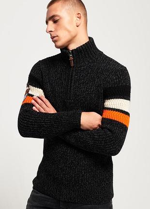 Superdry dog henley jumper вязаный мужской свитер, кофта