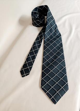 Шовкова чоловіча краватка marks & spencer (100% silk) / класична брендова краватка