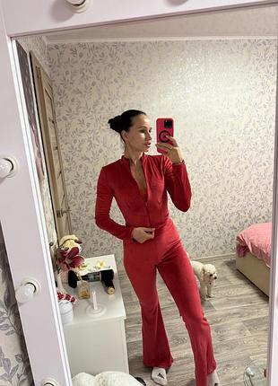Теплий костюм велюр