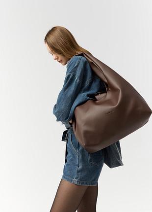 Женская сумка sambag hobo l потому что шоколадная