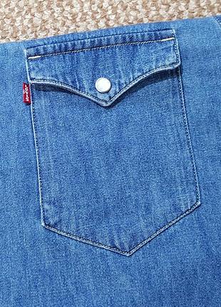 Levi's denim shirt джинсовая рубашка оригинал (m) 4