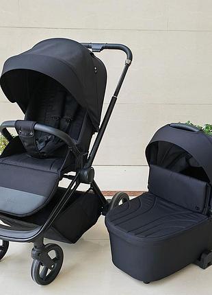 Коляска универсальная люлька и прогулка 2в1 me 1091-1 persona total black + дождевик