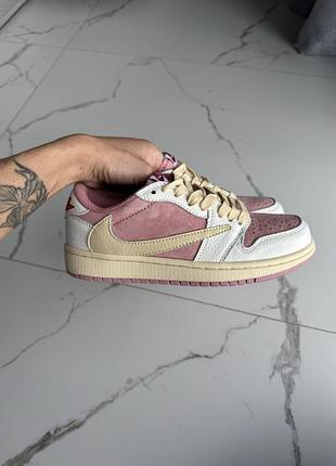 Кроссовки женские найк nike jordan 1 low og sp travis scott