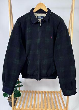 Флісовий харінгтон харік куртка polo ralph lauren вітровка оригінал чоловічий розмір l
