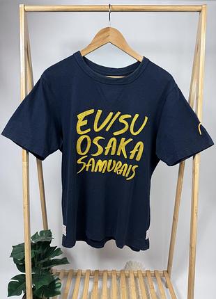 Футболка evisu osaka samurais оригінал japan синя розмір l xl