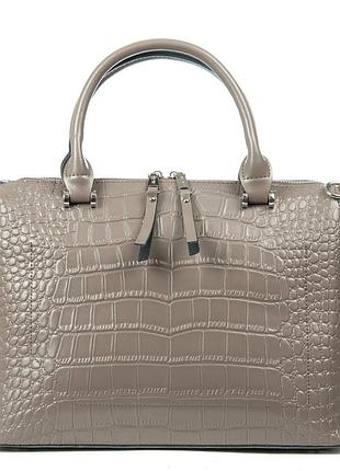 Podium сумка жіноча класична шкіра alex rai 8542 khaki croco
