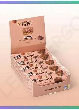 Батончик spacefood space bite nut bar 10*40 г шоколад-фундук перекус для активных людей энергетический sku_fitsh_cn17205
