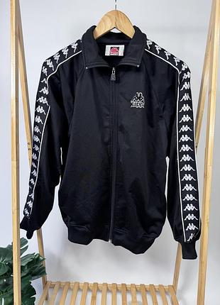 Олімпійка kappa з лампасами оригінал vintage чоловіча чорна розмір s спортивна кофта