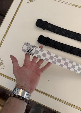 Ремінь louis vuitton білий 110 см