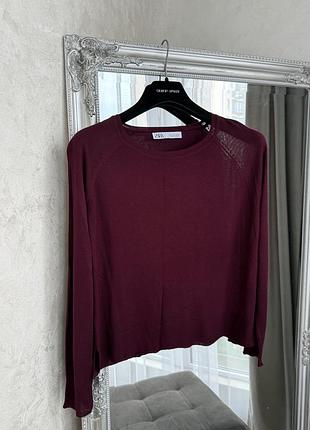 Светр zara кольору марсал 4