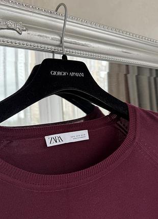 Светр zara кольору марсал 6
