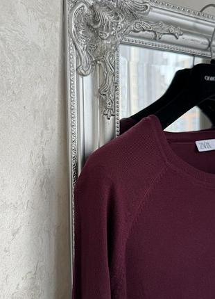 Светр zara кольору марсал 5