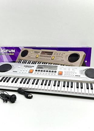 Синтезатор bf-630b2 61 клавіша, мікрофон, usb, mp3, запис, demo, 2 кольори, живлення від мережі, кор