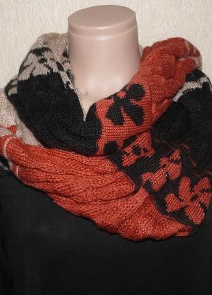 Красивый теплый шарф 100 махер, новый